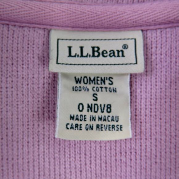 L.L. Bean Women's Purple Knit Quarter Zip Pullover Sweater Jacket Medium Gorp - Picture 3 of 3